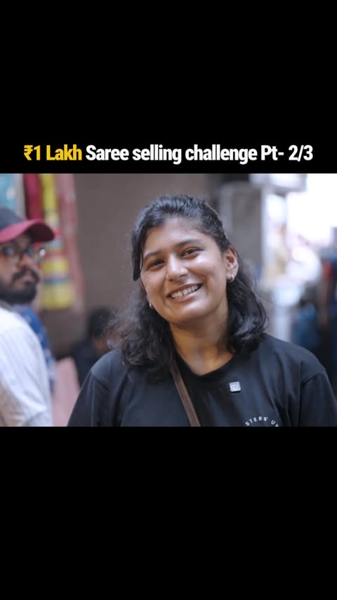 ₹1 Lakh Saree selling challenge Pt.2 In video @khushi.nahar09 @asabhya_ . . . . . . . [ Saree salesman , Chandni chowk , Delhi , MBA student becomes a saree salesman in Chandni chowk , Money making challenge , Sales ]…
