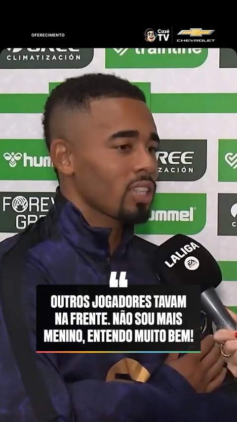A MATURIDADE DO GABRIEL JESUS! 👏🇧🇷 Gabriel Jesus falou sobre não ter sido convocado para a Copa do Mundo e sobre uma possível convocação. 👀 #cztv09 #copadomundo #cztv09 #VídeoPatrocinado #Chevrolet #Original #Cobe…