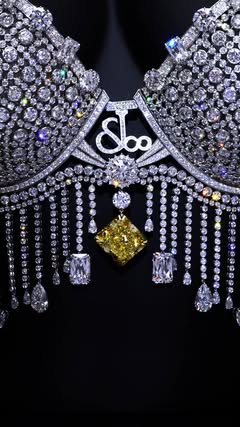 The details you can’t see from the runway. The Fantasy Bra is a one of a kind master piece. Up close, it tells a different story: 3,218 individually cast parts, 4,410 natural diamonds and more than 1,000 hours of work…
