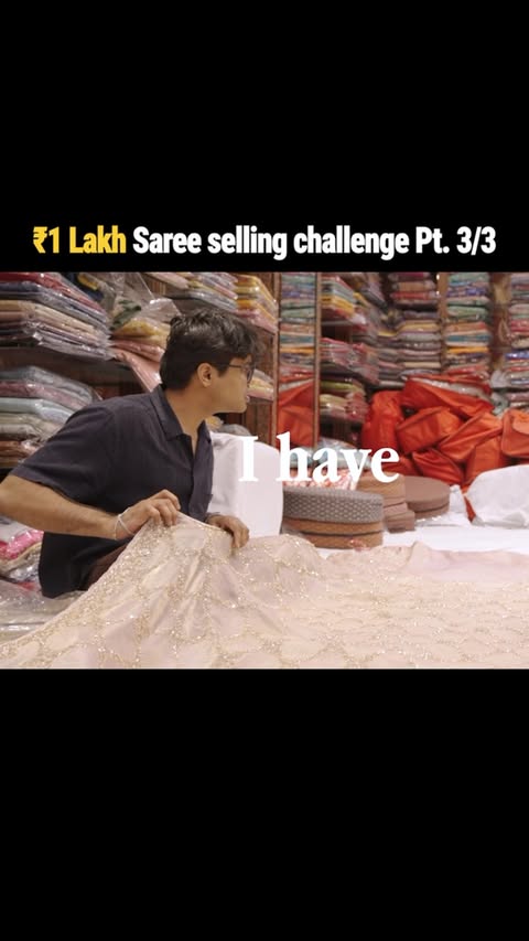 ₹1 Lakh Saree sells challenge Pt.3 . . . . . . [ Saree salesman , Chandni Chowk , Delhi , MBA student becomes a saree salesman , Money making challenge ] #chandnichowk #delhincr #mastersunion