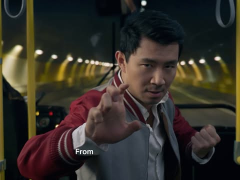 Turns out...he actually can fight. 📺: #ShangChi and the Legend of the Ten Rings — stream it on Disney+