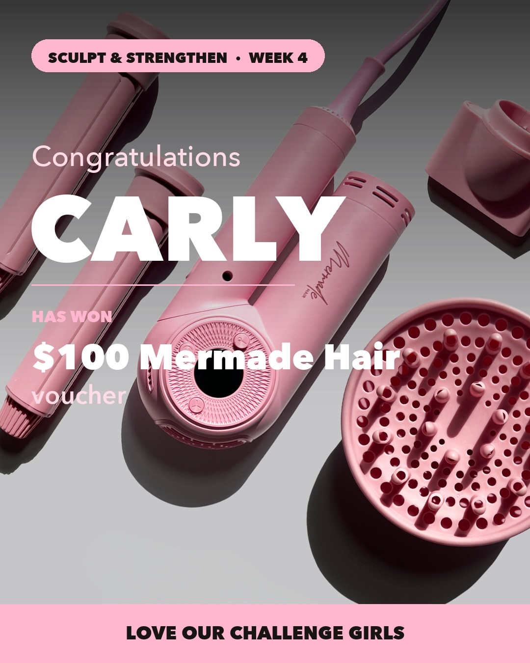 The prizes are a bonus. Having girls in your corner when motivation dips? That’s what makes this community 🤍 Congratulations to Carly, this week’s giveaway winner! 🎉 We’re in week FIVE of Sculpt & Strengthen, and we…