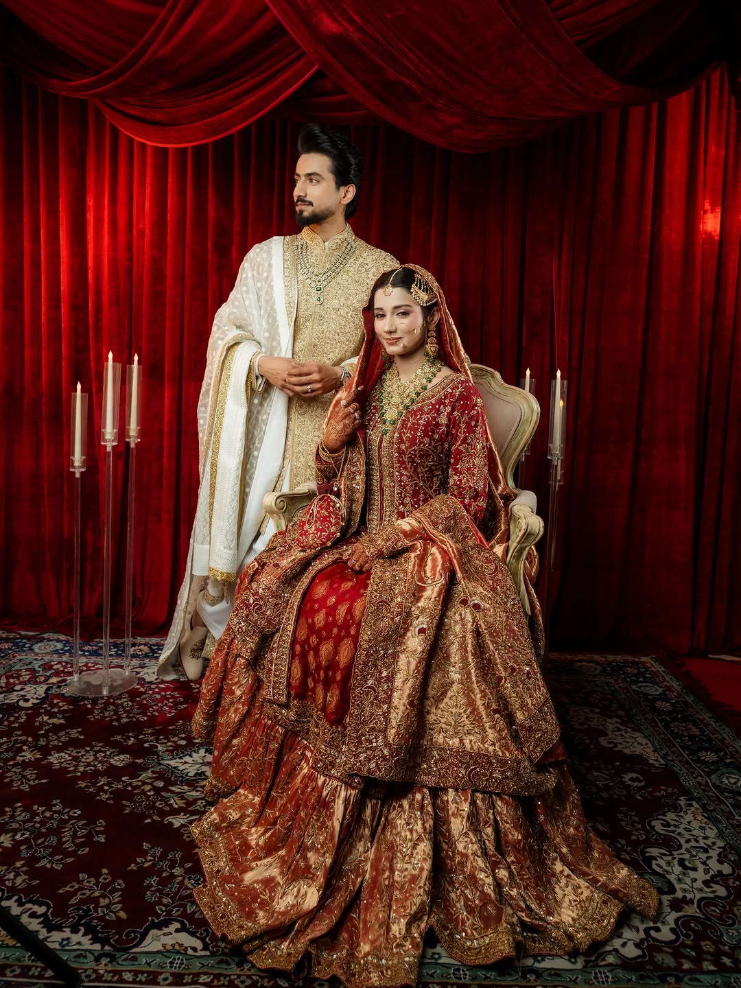 The most beautiful beginning of forever. ❤️👑 Alhamdulillah, always. 🤍✨ Couture by: @manishmalhotra05 @manishmalhotravows Shot by: @thesmartclicks HMU: @bijalgadamakeovers @yash_hair7682