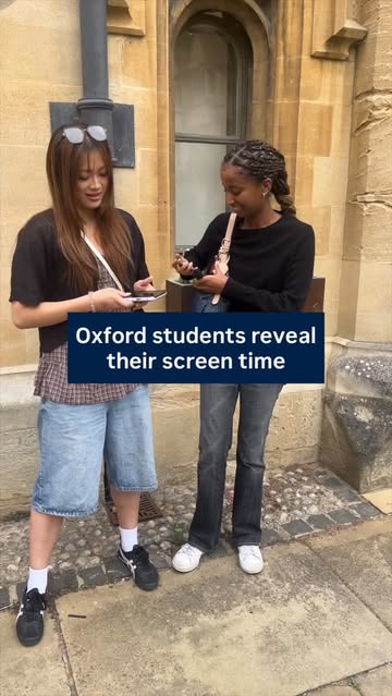 From 50 minutes to 14 hours a day📱 We asked @oxunistudents from @brasenosecollege, @exetercollegeox and @mansfieldoxford about their screen time during Freshers’ Week. #oxforduniversity #oxfordstudent #screentime #fr…