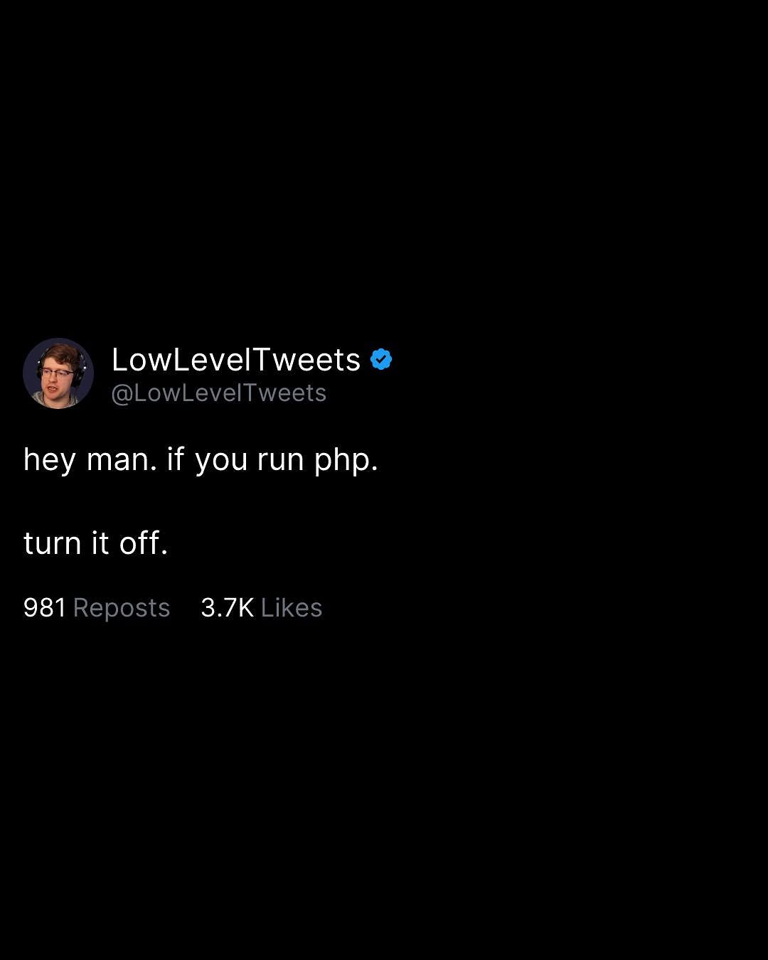 hey man. if you run php. turn it off.