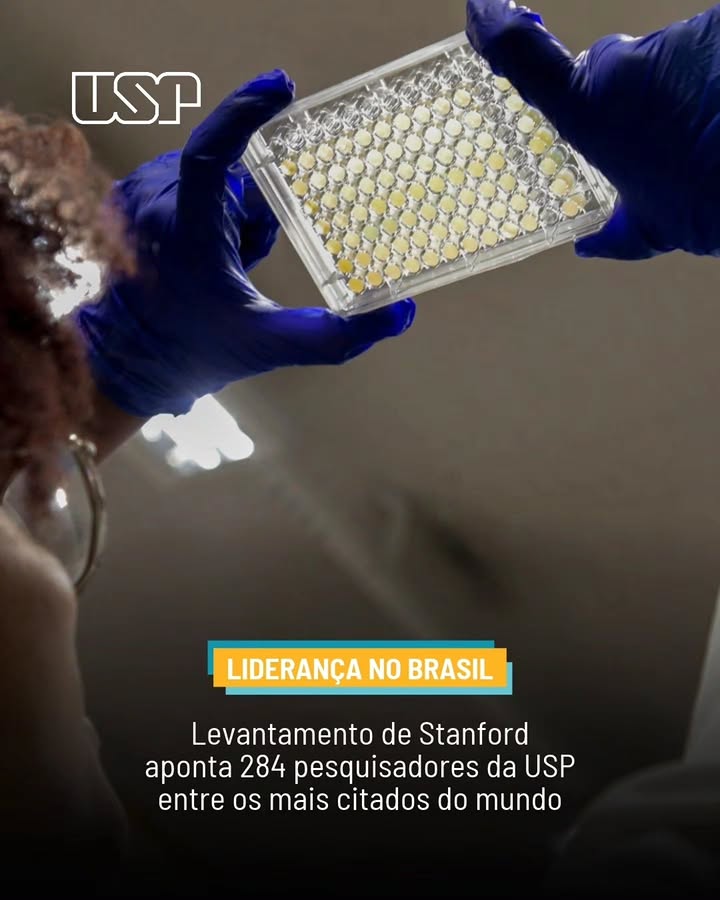 🔍 | A USP conta com 284 pesquisadores na 9ª edição da base internacional Updated science-wide author databases of standardized citation indicators, elaborada anualmente pelo pesquisador John P. A. Ioannidis, da Unive…