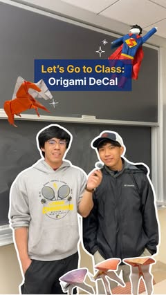 At first glance, it’s just a piece of paper... But in the Origami Art and Design DeCal, it’s a gateway to art, math and engineering. Come behind the scenes with us and meet the instructors who make it all possible! 📐…