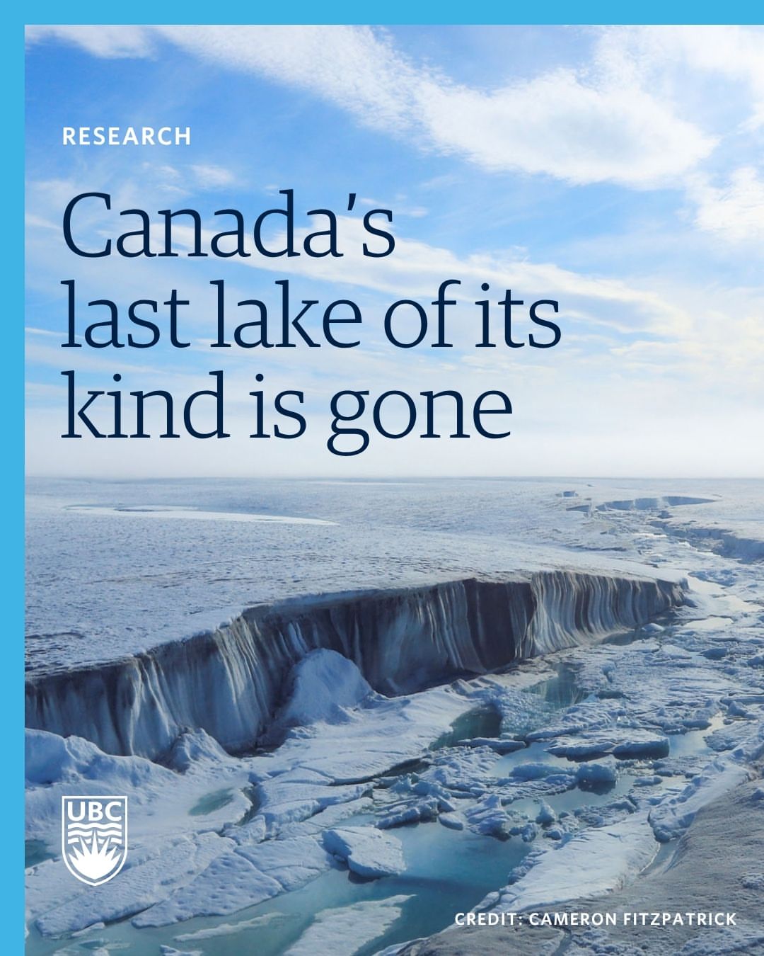 A new study confirms permanent loss of Canada’s last Arctic epishelf lake.⁣ ⁣ Using more than a decade of field measurements, satellite imagery and observations, researchers helped reconstruct how this unique ecosyste…