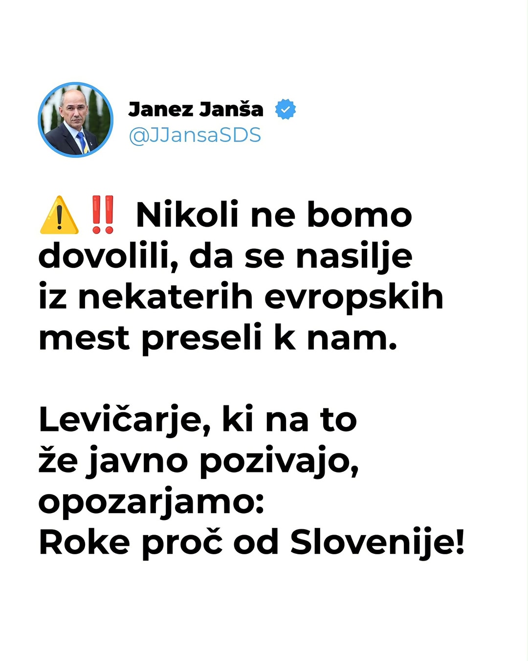 Roke proč od Slovenije‼️