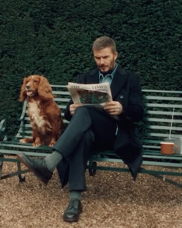 David wears relaxed winter styles from BOSS BY BECKHAM Fall/Winter 2026, including the classic denim trucker jacket, designed exclusively for HUGO BOSS XP members #BeYourOwnBOSS
