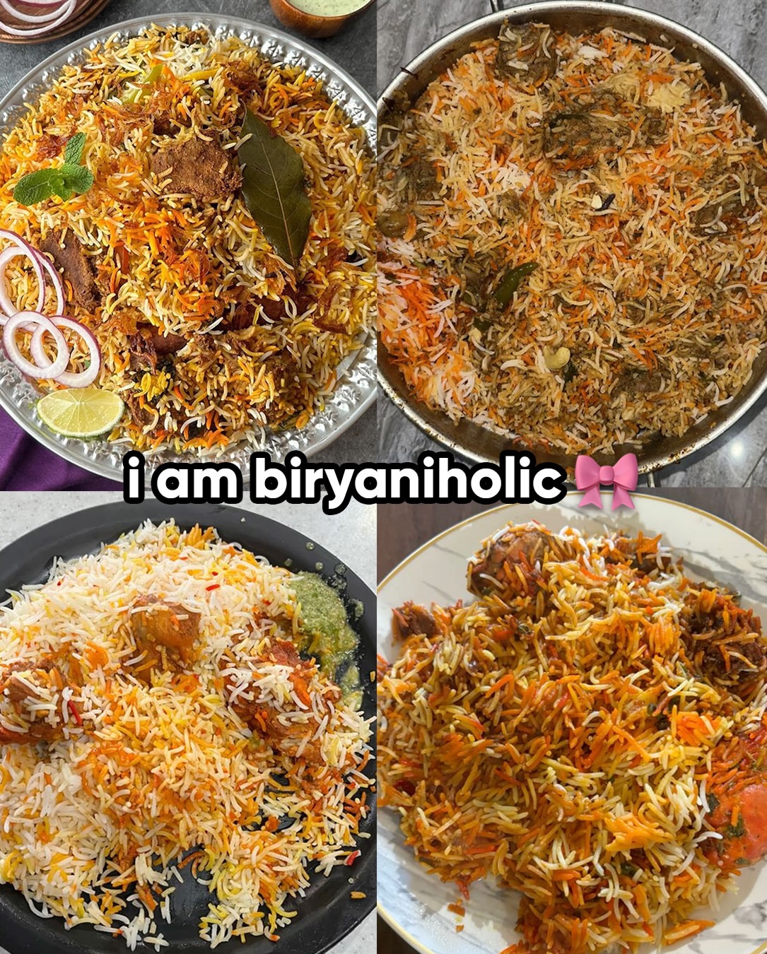 kya khaoge? 😋 [biryani, shawarma, chole bhature, poha jalebi, garlic naan, vadapav, rajma chawal, peri peri fries, idli sambar, triple schezwan rice, filter coffee, momos]