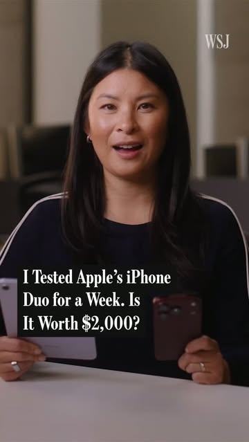 Apple’s iPhone Duo is the company’s first foldable device. While alluring for plenty of reasons, WSJ’s Nicole Nguyen found it comes with the trade-offs of a first-generation product.⁠ ⁠ Read more at the link in our bio.