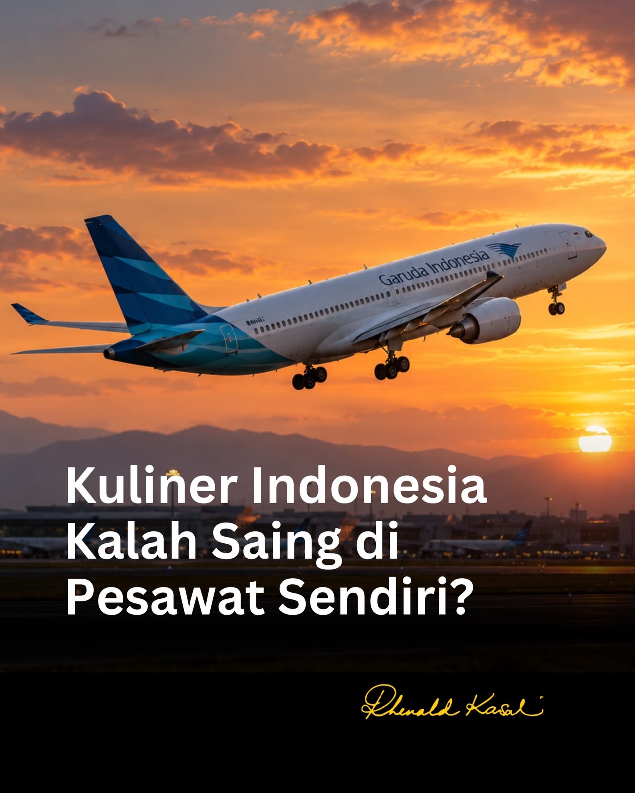 Kuliner bukan sekadar soal rasa, tetapi juga bagian dari identitas dan promosi sebuah negara. Dalam penerbangan Garuda Indonesia dari Narita ke Denpasar, saya menemukan menu Business Class yang tidak menyertakan masak…