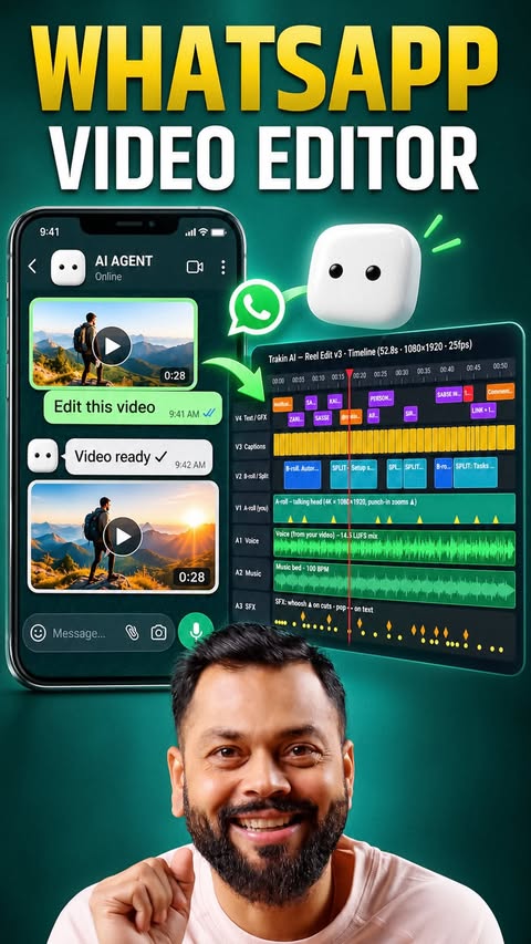 Uninstall VN, Capcut 🚨 Comment “TAB” and we’ll DM you the invite link. Share this reel with your friends. [Tab Bot AI, WhatsApp AI Agent, AI Video Editing, AI Motion Graphics, AI Video Editor, AI Image Generator,AI A…