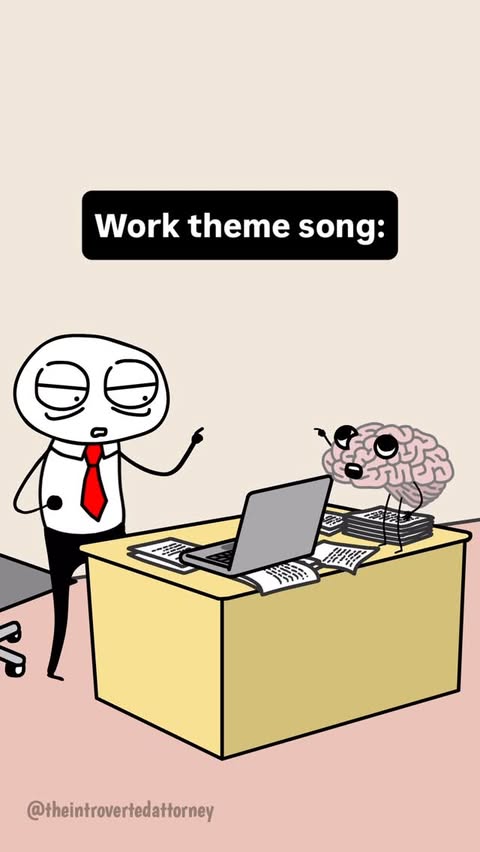 If you could hear what plays in my head at work… 😌🎶 #workmood #workhumor #corporatelife #humor