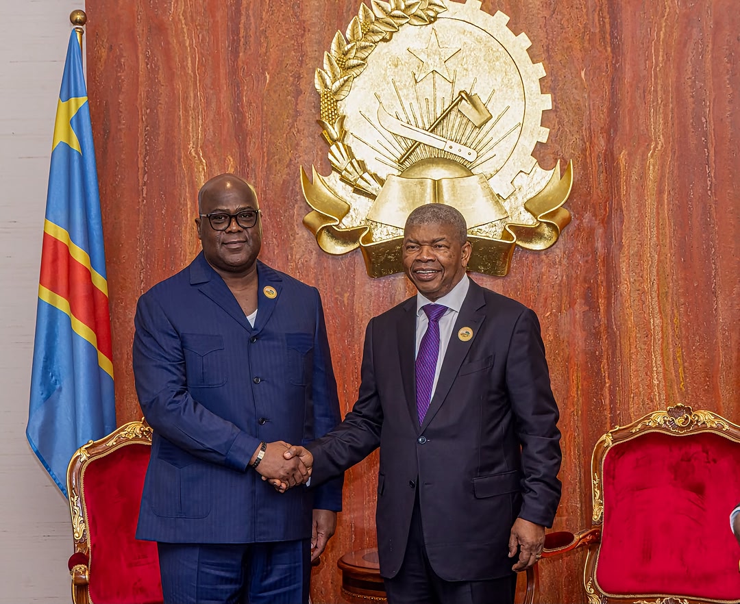 ENCONTRO DE CORTESIA COM O PRESIDENTE DA RDC À margem da sessão de abertura da 4.ª Edição do Fórum Pan-Africano para a Cultura de Paz e Não-Violência - Bienal de Luanda, no Palácio de Convenções de Luanda, o President…