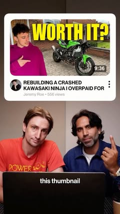 Jeremy sold his car to go all in on YouTube. His latest video got 562 views. Here’s how we’d fix his thumbnail, using Adobe Firefly. #adobepartner