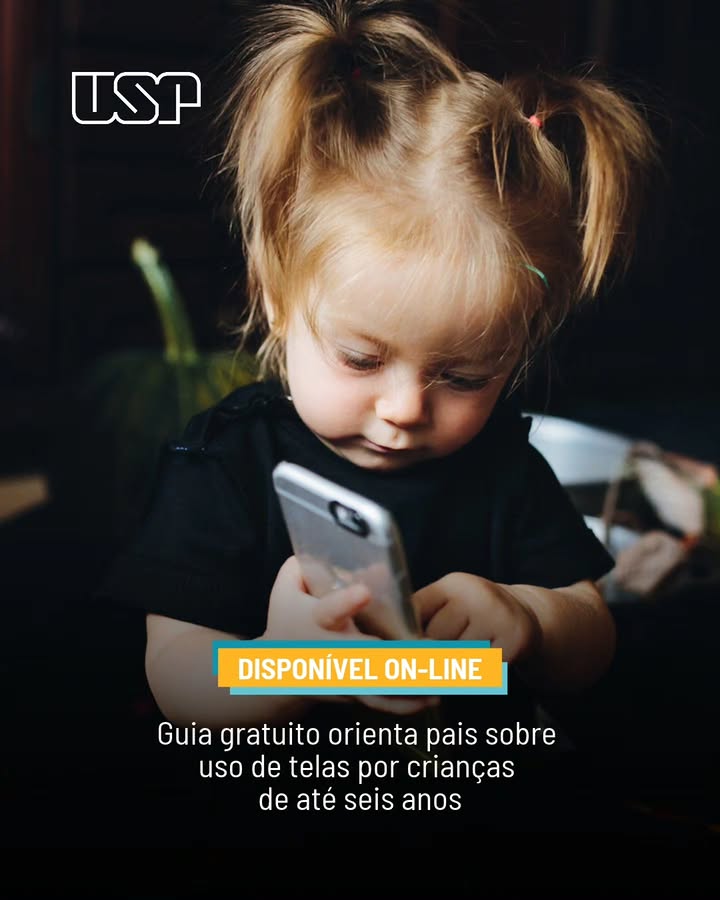 📳 | Um guia digital gratuito com orientações práticas sobre o uso de telas nos seis primeiros anos de vida foi lançado, em setembro, por pesquisadores da USP vinculados ao Instituto Nacional de Ciência e Tecnologia s…