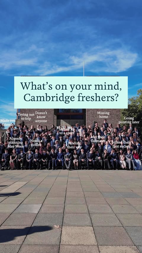 How are you all feeling, Cambridge freshers? 💭 Some of you are loving every minute, some are finding your feet, and some are missing home. Most of you might be a bit of everything, and that's all okay ❤️ Whatever you…