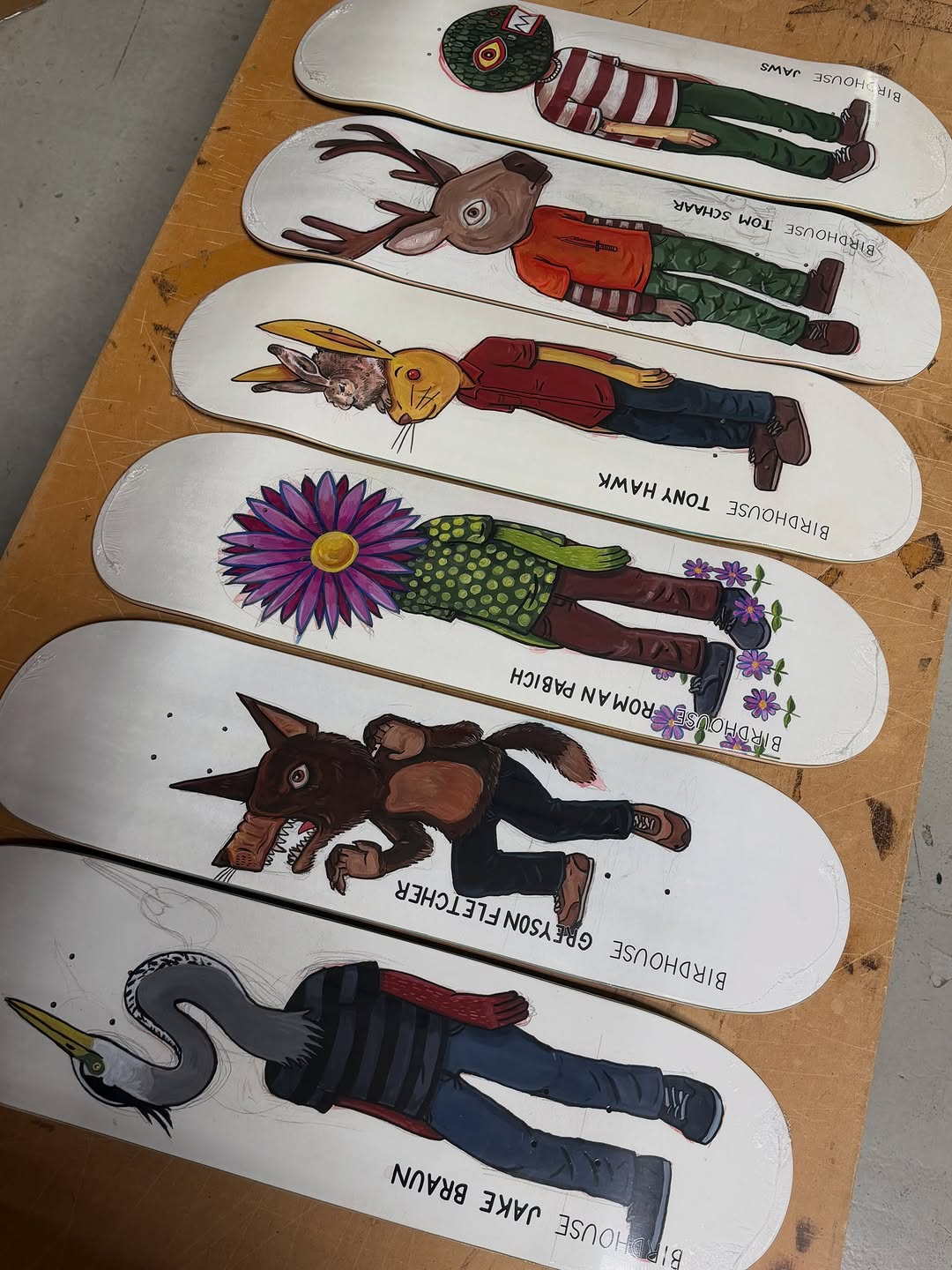 Our new Interspecies series is available now at skate shops and at Birdhouseskateboards.com Artwork by @apommier 🤝 @awhskateboarddistribution76 🔗 Link in bio and story #BirdhouseSkateboards