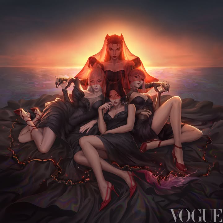 K/DA for VOGUE China. Read the full feature. // Link in bio. #KDA #FIRESTARTER #VOGUE