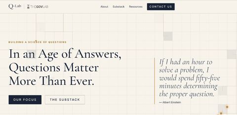 📢 LAUNCH: Q-Lab: a new initiative to advance the science and practice of questions 🤔 Questions are fundamental to society. They shape what becomes visible, what is investigated, what is funded, and ultimately what s…