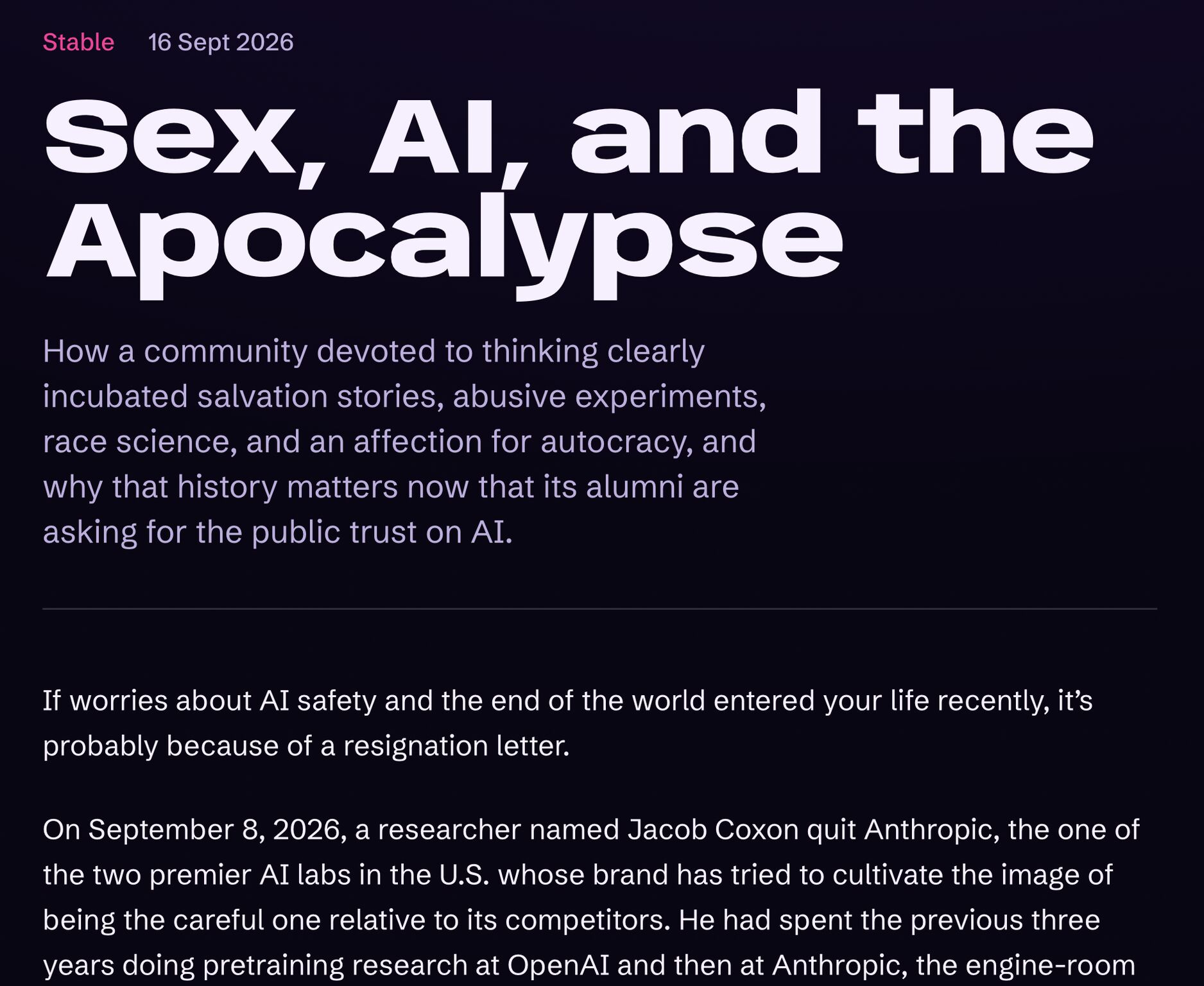 This is another one you all should read (H/t Liz Fong-Jones). Like I said, reality is so much worse than any of us can put to words, and one day, I'll write about the gaslighting that allows for this to happen. People…