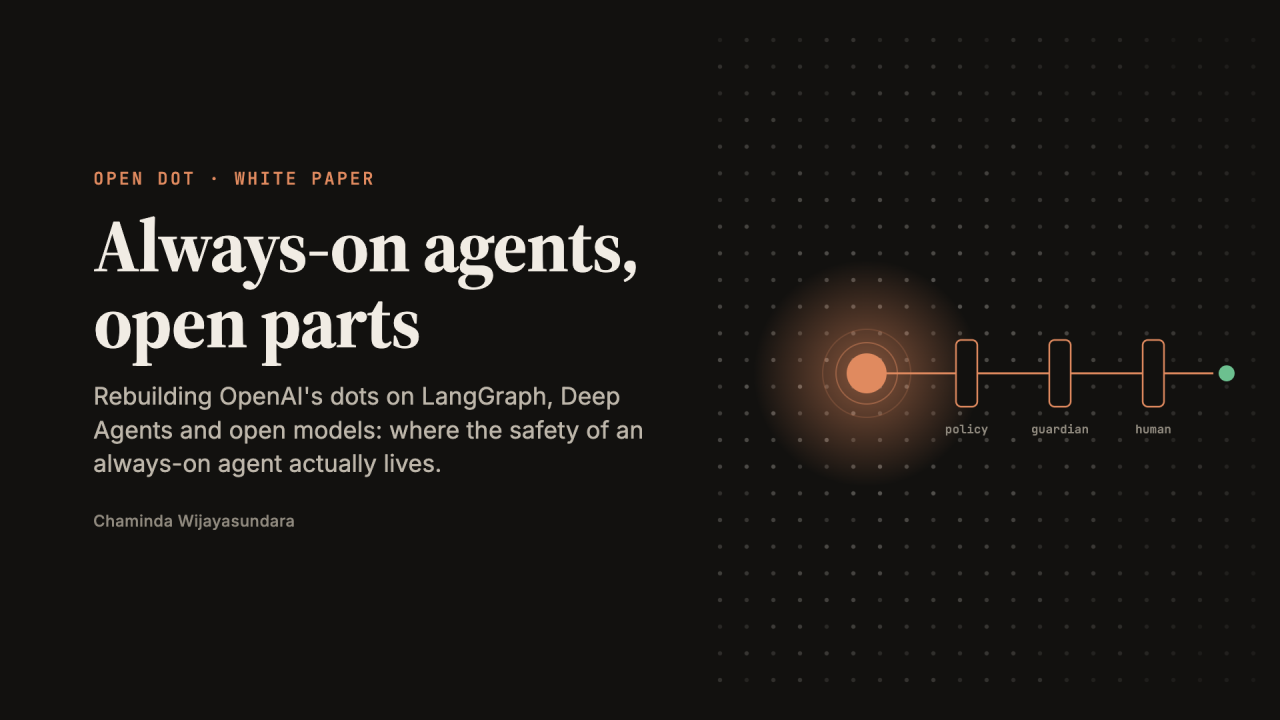Always on version of OpenAI dots - built on langgraph and deepagents