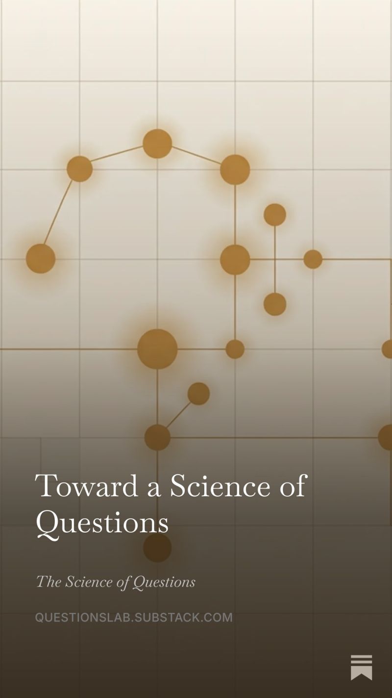 📢 Why do we have data and AI science—but not question science? This is a question I have been thinking about for quite some time, and it sits at the heart of why we created Q-Lab. We live at a remarkable moment. AI a…