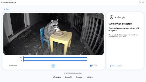 A useful tool & important collaboration - we've teamed up with OpenAI, NVIDIA, and Kakao Corp to launch synthid.com, where anyone can use our SynthID Detector to check if an image, video, or audio clip was generated b…