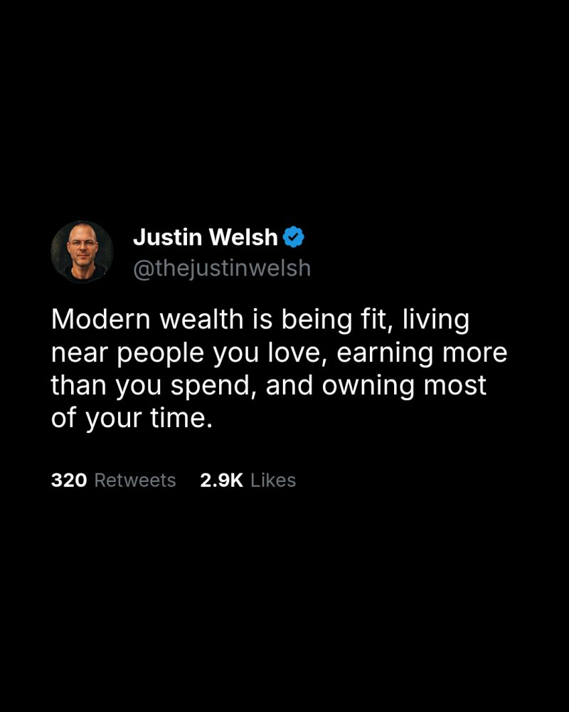 Make enough money to stop thinking about money all the time. But don't let that become an obsession with constantly chasing it. For years, I thought success meant earning more. So I worked longer. Chased bigger number…