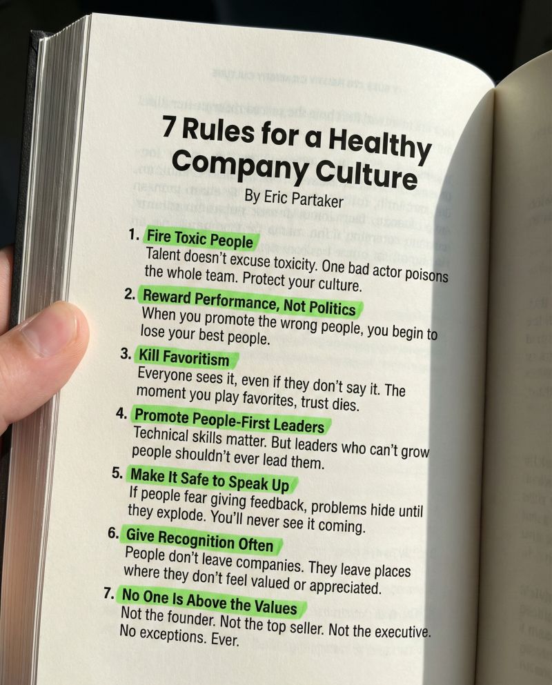 I once kept a toxic person because he was great at his job. He almost cost me my best people. He was very skilled. We learned a lot from him, and his part of the company got much better. But he was building his own li…
