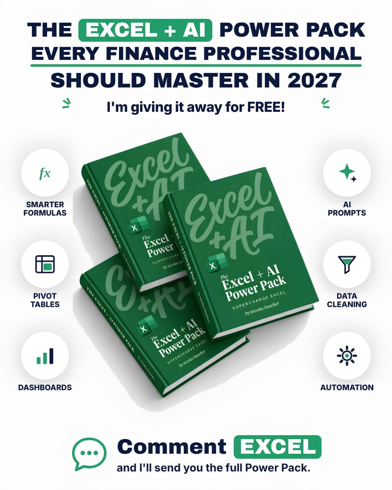 The Excel + AI Power Pack everything you need to supercharge Excel in 2027 Limiting this to the first 100 comments so be quick. Most finance professionals use Copilot the wrong way. They open it, ask it one question, …