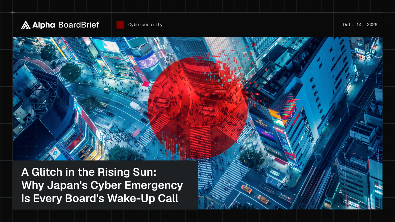 Your company can spend millions on cybersecurity, pass every audit, and still be brought to a standstill because someone else's systems were compromised. Japan's cyber emergency, including an attack that disrupted ser…