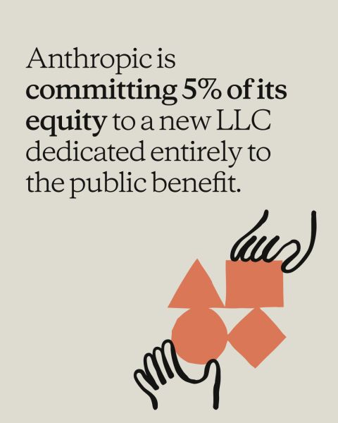 Today, we’re announcing a commitment of 5% of Anthropic’s shares to the Anthropic Public Benefit Fund, a new wholly owned LLC dedicated entirely to the public benefit. The Fund can grow as we do. Our board can approve…