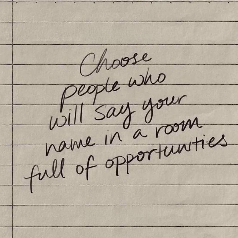 I’ve learned that the people who truly matter are often the ones who speak your name when you are not in the room. I try to do the same for others whenever I can. Who are you creating opportunities for when there is n…