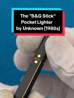 The "B & G Stick" Pocket Lighter by Unknown [1980s] — This pretty lovely lighter was probably made around the 1980s, but doesn't have any marking on it, perhaps a promotional gift. Designed with the dimensions of a sm…