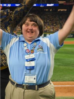 We couldn’t come to Globe Life Field without an appearance from the Dancing Queen herself! 🫶 #savannahbananas #dancing #dance #viral #reels @The Dancing Umpire