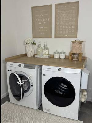 Installation de ma buanderie 🧺🤎✨ #asmr #laundryroom #laundrytok #amazonfinds #organizedhome