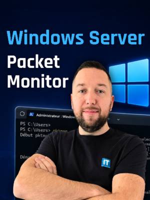 Capturer le trafic réseau sur Windows Server sans installer Wireshark 👇 Packet Monitor (pktmon) est intégré à Windows Server et Windows 11. Tu filtres le trafic (ici le SSH), tu captures en temps réel ou dans un fich…