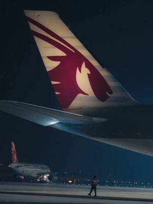 Pushback hits different after dark. 🌙 #aviation #cinematic #night
