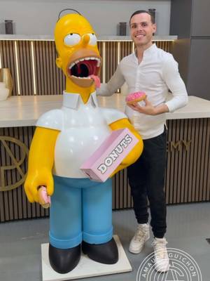D’OH!! Chocolate Homer! 🍩 6 feet of chocolate and absolutely zero self-control around donuts. #amauryguichon #chocolate
