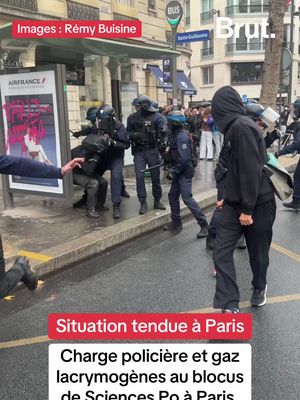 Situation tendue devant Sciences Po - Charge policière et gaz lacrymogènes au blocus de Sciences Po à Paris.