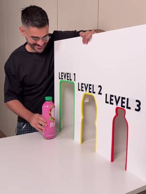 3 Levels of Bottle Flip 🥤 Tu penses pouvoir finir les 3 niveaux en combien de coups ? #icetea #fastgoodcuisine #challenge