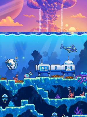 Things are looking a little... pixelated on Proteus 👀 A Subnautica 2 pixel art wallpaper set for PC and mobile is available on our official Reddit and Discord now! #subnautica2 #subnautica #videogame #pixelart