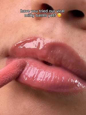 when milky shine meets balm care 🥛✨ the milky GLAZED glossy lip balm leaves your lips looking glossy while feeling comfy 💖 which shade gets your pick? 👀 #essence #milkyglazed #lipbalm #glossylips #beauty #makeup