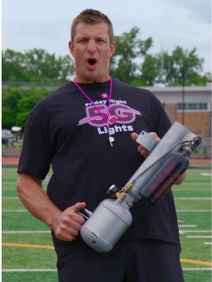 @gronk is giving school spirit some serious airtime. Show us how you paint your school magenta, then vote daily in the T-Life app or at FridayNight5GLights.com