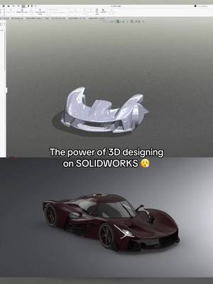 Kudos to Ahmet Talha Diliyok for working on this hypercar project that took him one year to perfect 💪 #engineer #engineering #solidworks #3ddesign