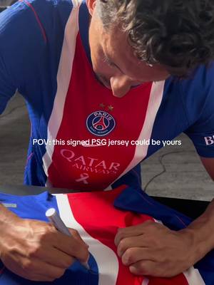 🚨GIVEAWAY🚨 Follow, like and mention a friend for a chance to win this signed @psg jersey 🔵🔴 T&Cs apply. Link in bio. #BreastCancerAwareness