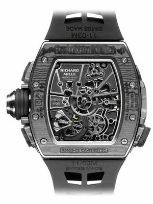 Unlike traditional mechanical alarms, which use a hammer striking a gong to produce a sound, the RM 62-01’s alarm is completely silent. When activated, an offset rotating mass, powered by its own dedicated barrel and …